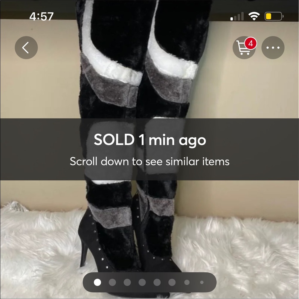Unique Fur Winter Over the Knee Boots - Picture 1 of 16